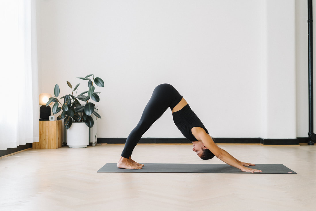 Alessia practising yoga